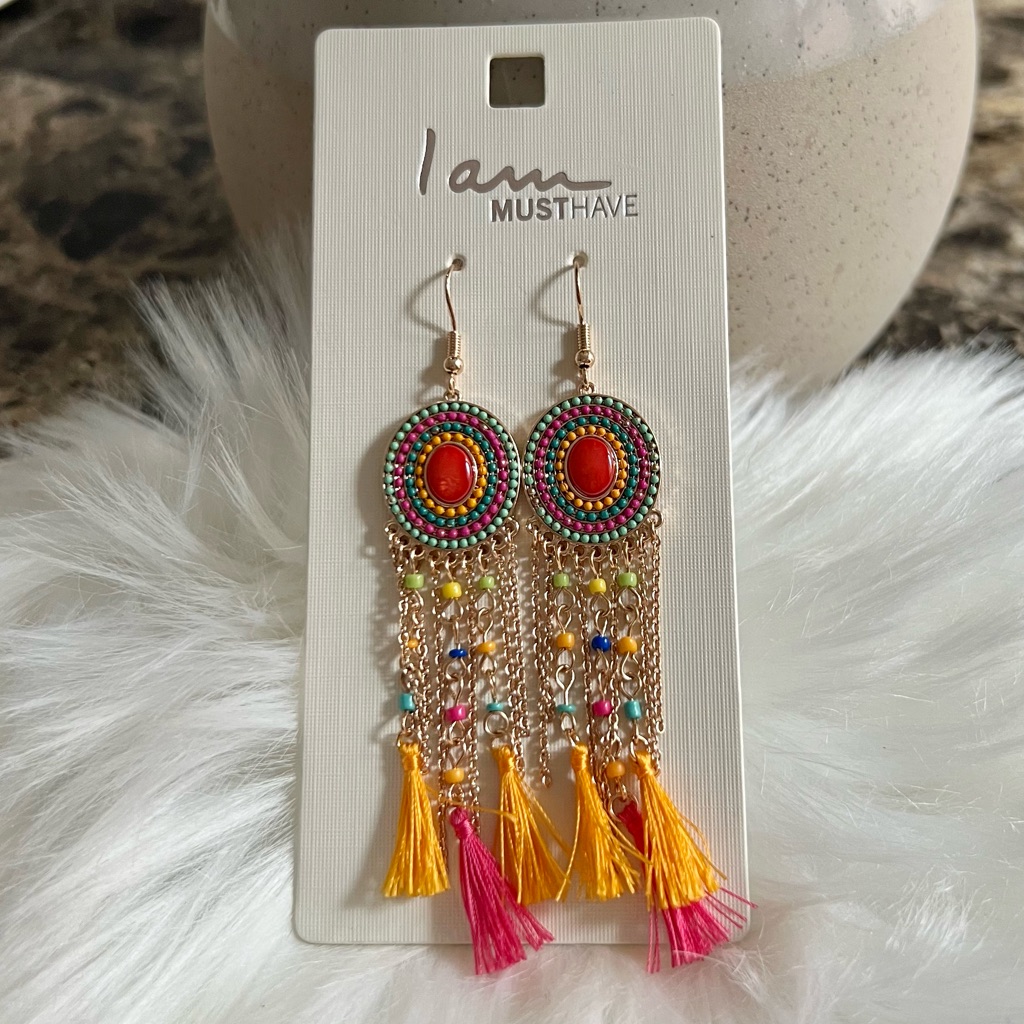 I Am Bohemian Tassel Earrings Multicolor 13$